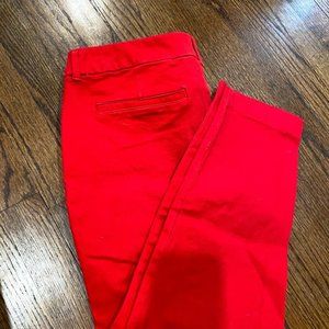 Pixie Ankle Pants for Women - Size 10 Red